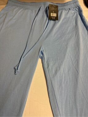 Men's Light Blue Drawstring Lounge Pants
